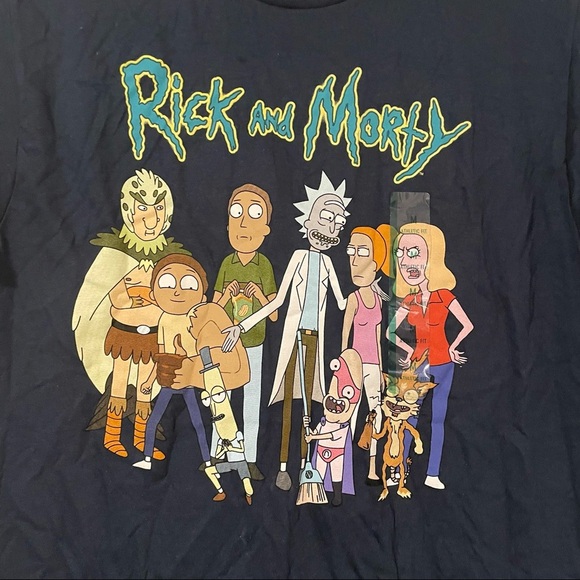 Rick & Morty Men’s Size Medium Short Sleeve Graphic T-Shirt Black - Picture 5 of 6